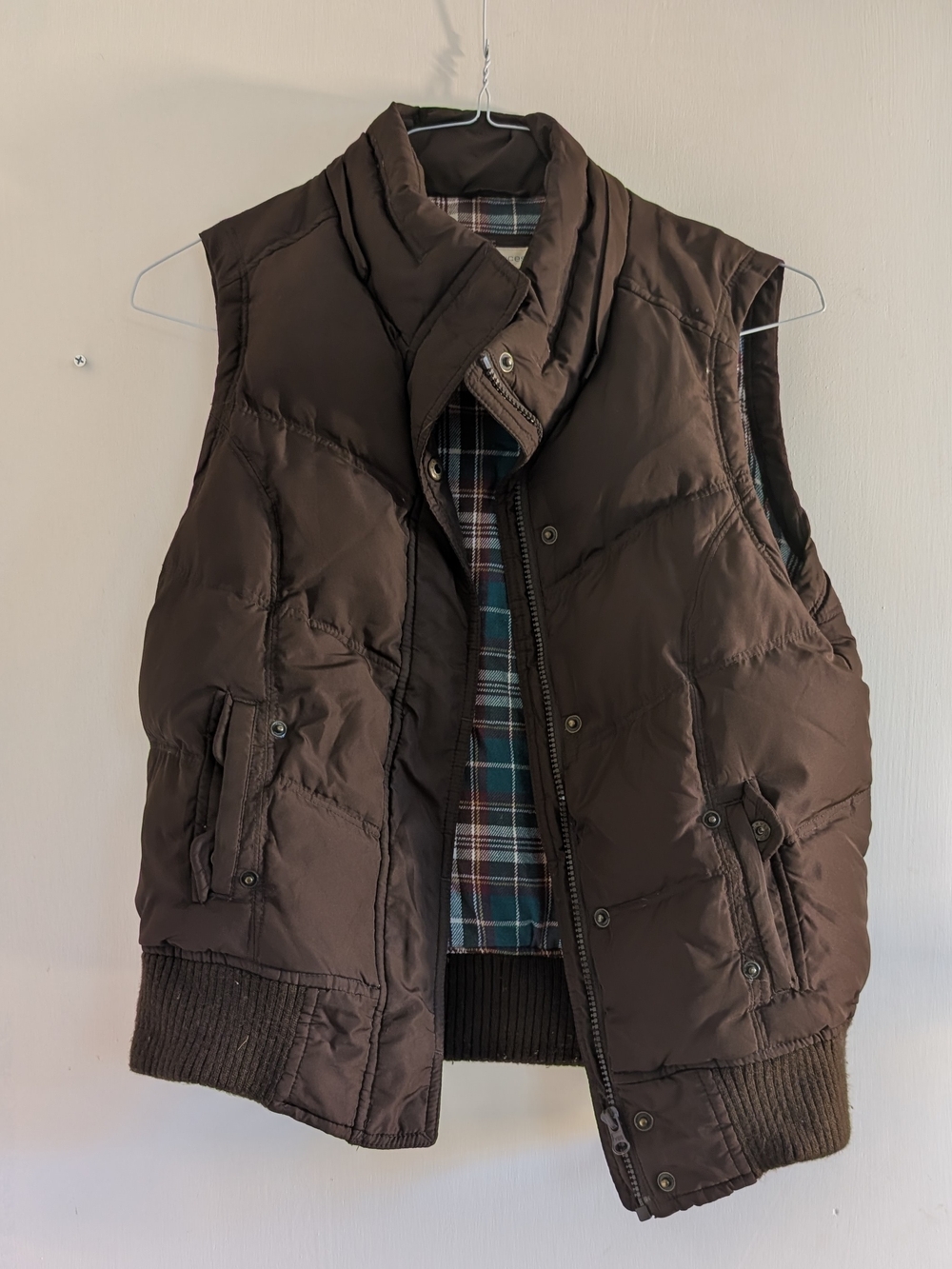 Brown Quilted Puffer Vest